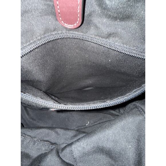 Coach West slim Leather Backpack Brown, embossed logo, laptop business travel main image 9